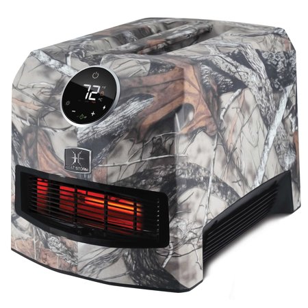 HEAT STORM Infrared Space Heater, Floor Style, 1500W, Digital Thermostat, 120V, Portable w/Handle, Mojave Camo HS-1500-IMOC
